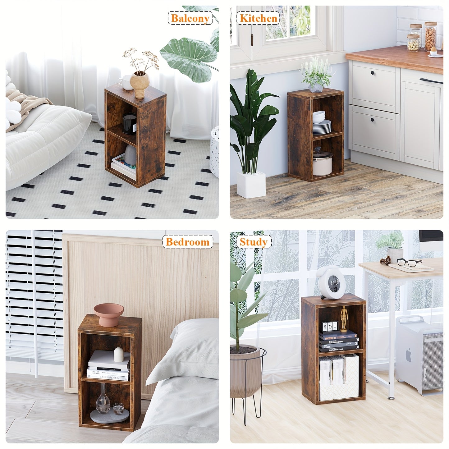 Double-layer Open Bookshelf