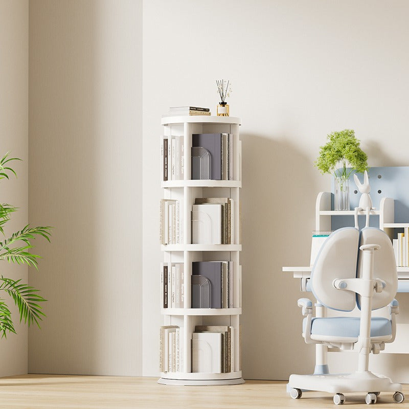 360° Rotating Bookshelf, 2\u002F3\u002F4\u002F5-Tier Space-Saving Book Organizer, 360° Swivel Storage Shelf for Living Room, Bedroom, Office, Durable and Modern Design, Easy to Assemble