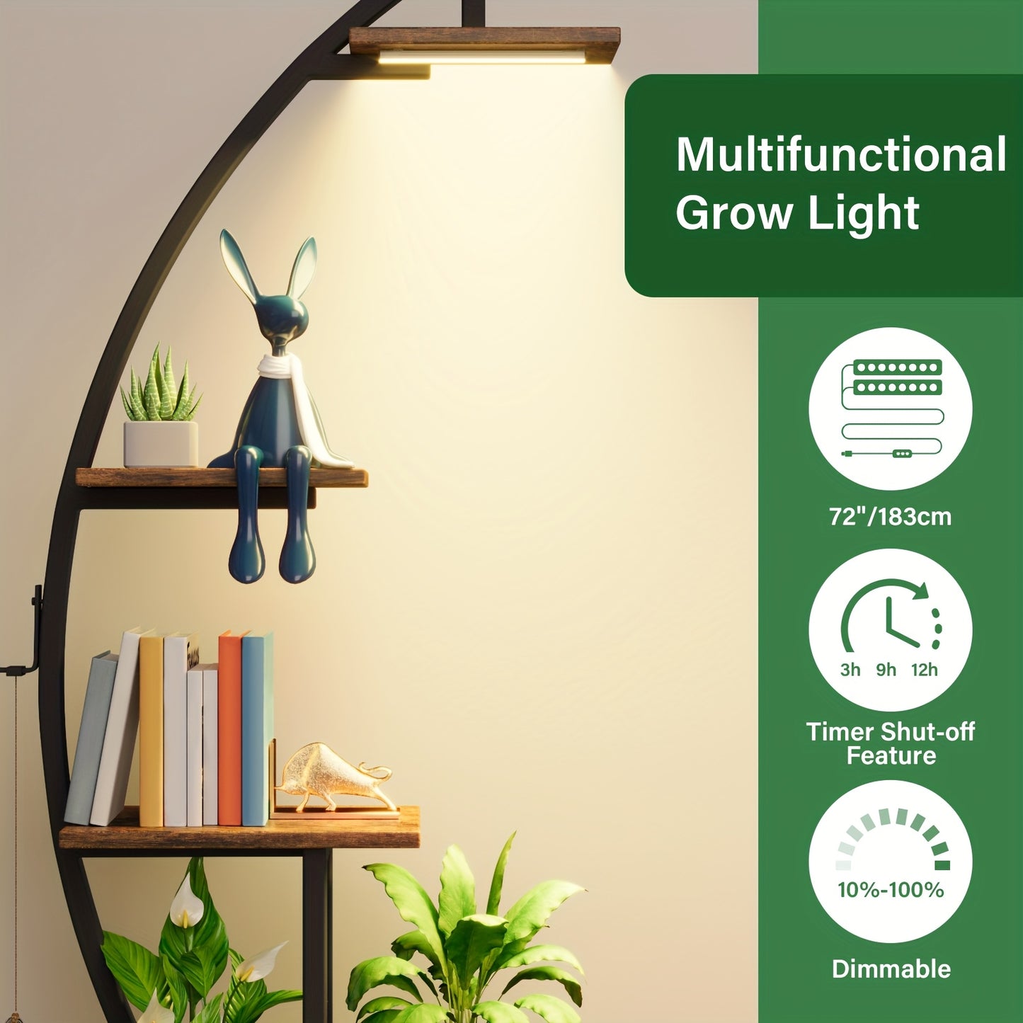 2pcs Bookshelf With Lights, 7 Tiered 65' Multi-functional Metal Black&brown Shelving Unit Wood Bookcase For Books Handicraft Decorations Frames Multiple, Corner Display Stand For Living Room Study Room Bedroom Hallway Good Choice For Gifts Home Decor