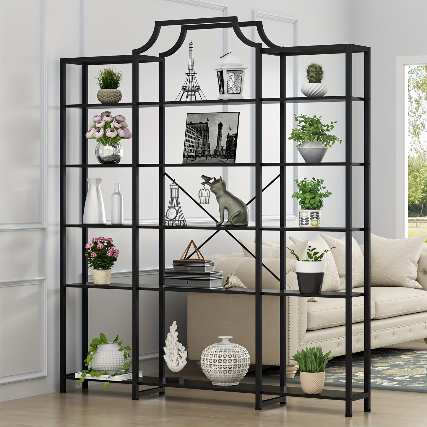 Triple Wide 5-Tier Bookshelf, 70.87\